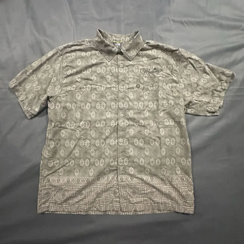 The North Face A5 Series Shirt Mens XL Short Sleeve Western Aztec Hiking Button